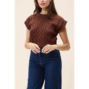 NEW CLEOBELLA gigi sweater vest in cocoa